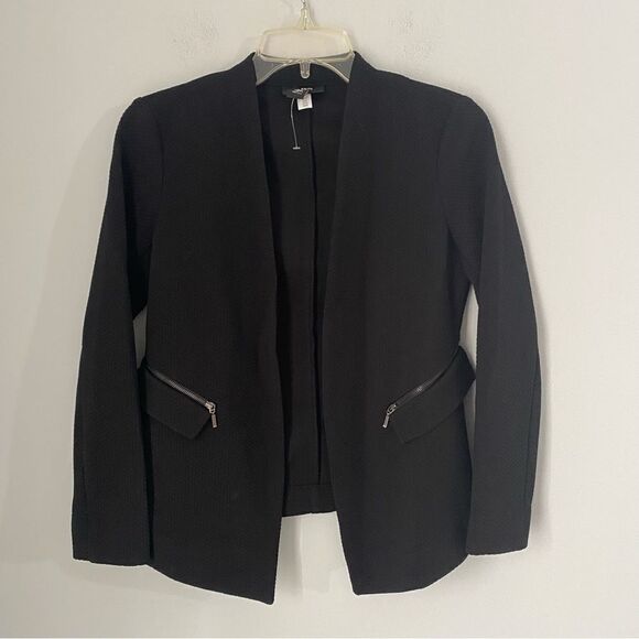 Alfani Women’s Soft Shell Black Open Front Blazer Jacket size PP - Picture 1 of 3